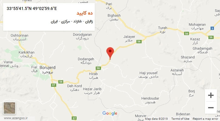روستای ده کایید بر روی نقشه
