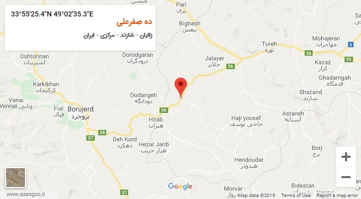 روستای ده صفرعلی بر روی نقشه