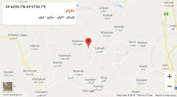 روستای دلارام بر روی نقشه