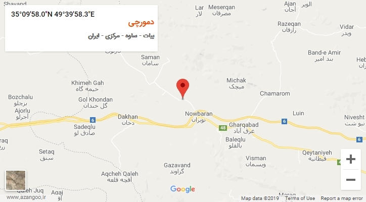 روستای دمورچی بر روی نقشه