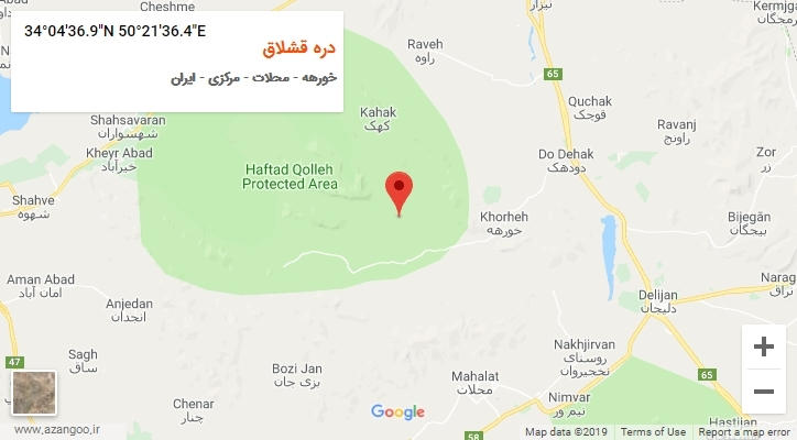 روستای دره قشلاق بر روی نقشه