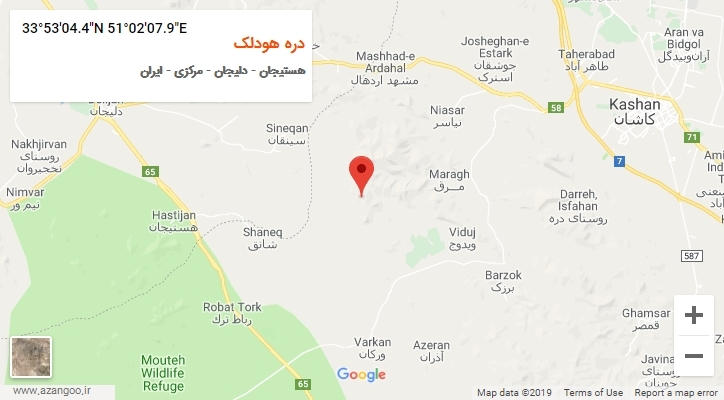 روستای دره هودلک بر روی نقشه