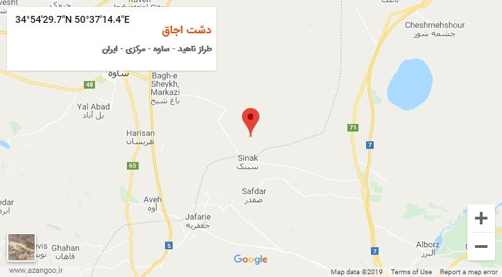 روستای دشت اجاق بر روی نقشه