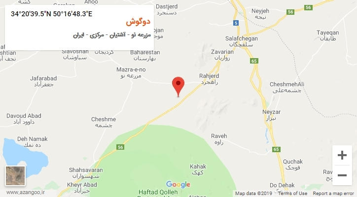 روستای دوگوش بر روی نقشه