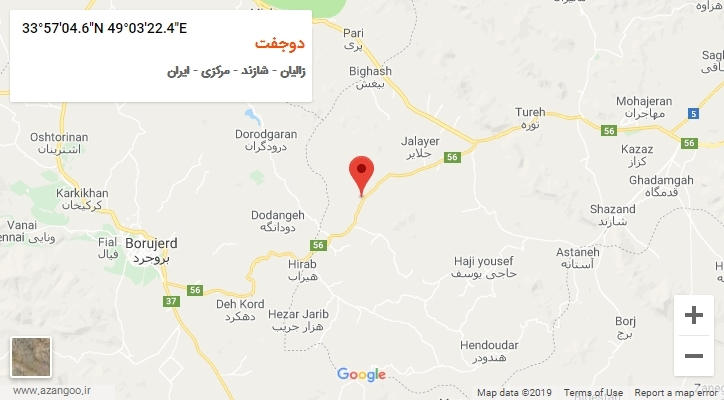 روستای دوجفت بر روی نقشه