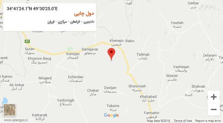 روستای دول چایی بر روی نقشه