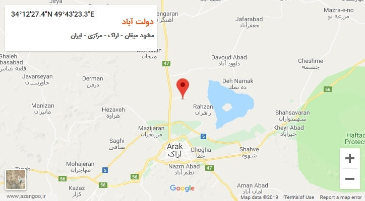 روستای دولت آباد بر روی نقشه