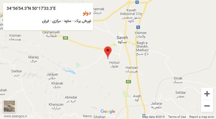 روستای دولو بر روی نقشه