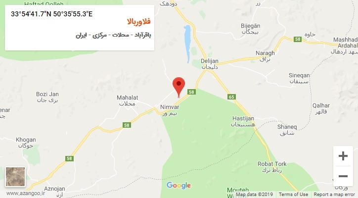 روستای فلاوربالا بر روی نقشه