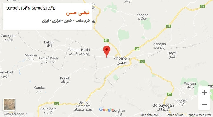 روستای فیضی حسن بر روی نقشه