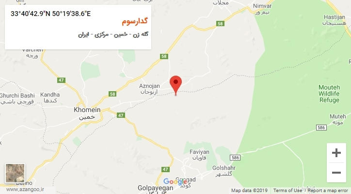 روستای گدارسوم بر روی نقشه