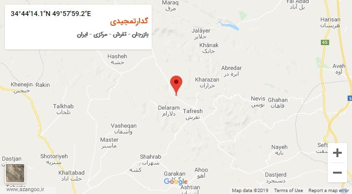 روستای گدارتمجیدی بر روی نقشه