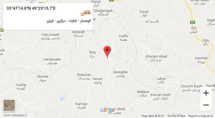 روستای قآقان بر روی نقشه