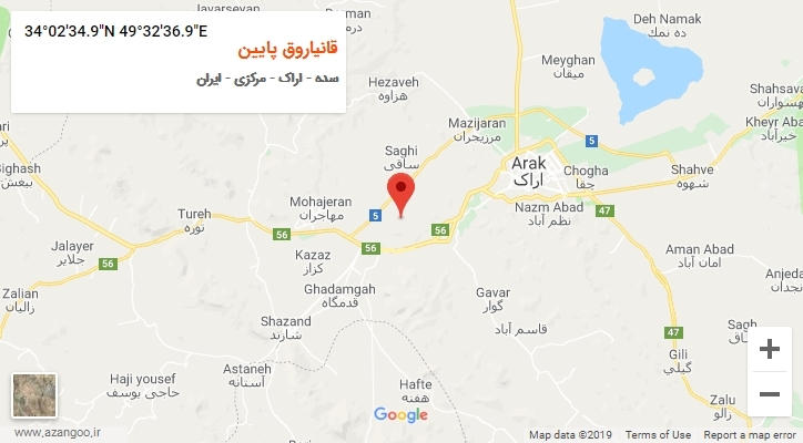 روستای قانیاروق پایین بر روی نقشه