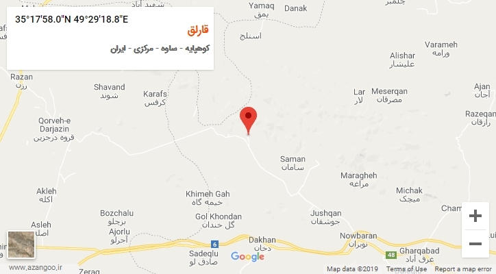 روستای قارلق بر روی نقشه