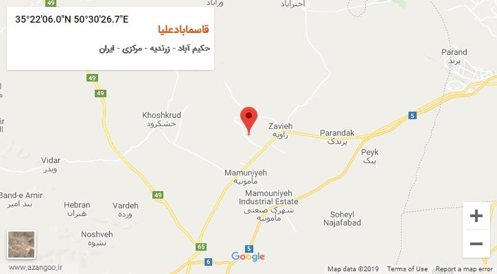 روستای قاسمابادعلیا بر روی نقشه