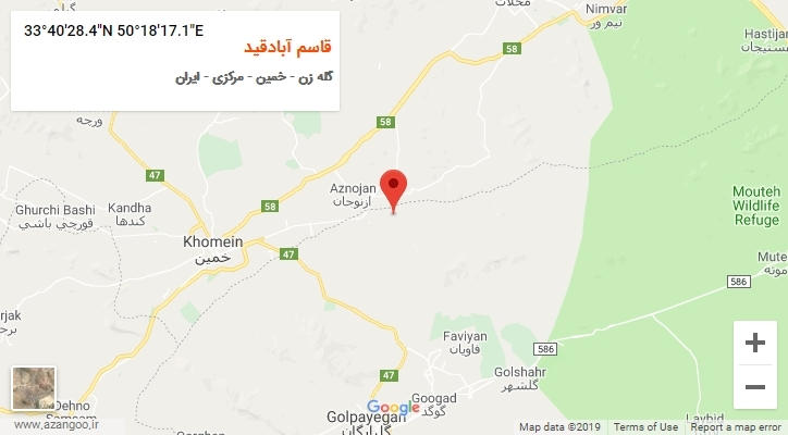 روستای قاسم آبادقید بر روی نقشه