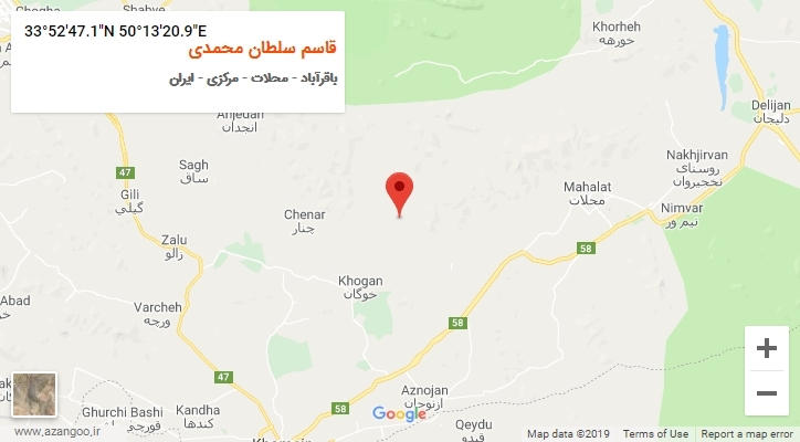 روستای قاسم سلطان محمدی بر روی نقشه