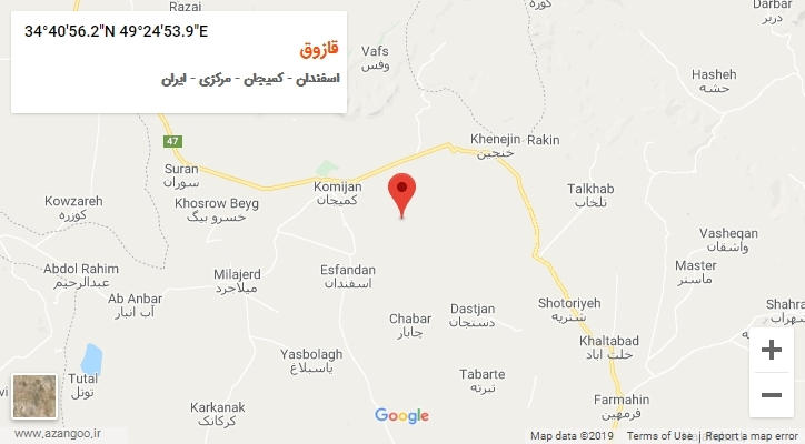 روستای قازوق بر روی نقشه