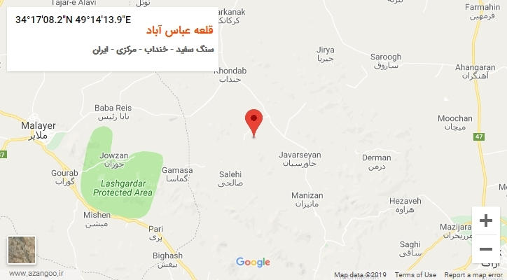 روستای قلعه عباس آباد بر روی نقشه