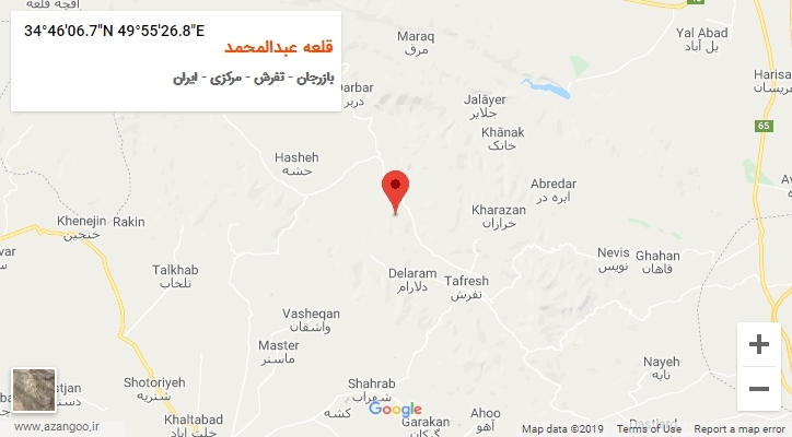روستای قلعه عبدالمحمد بر روی نقشه