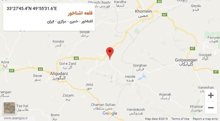 روستای قلعه اشناخور بر روی نقشه