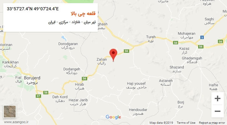 روستای قلعه چی بالا بر روی نقشه