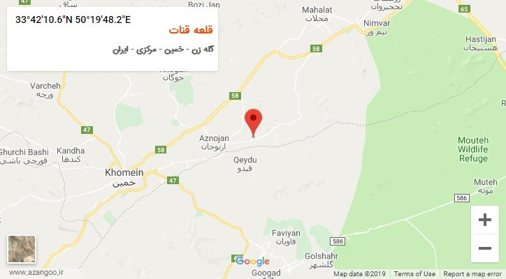 روستای قلعه قنات بر روی نقشه