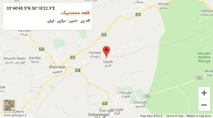 روستای قلعه محمدبیک بر روی نقشه