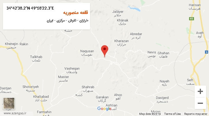 روستای قلعه منصوریه بر روی نقشه