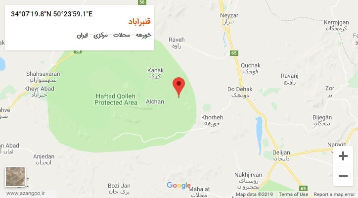 روستای قنبرآباد بر روی نقشه