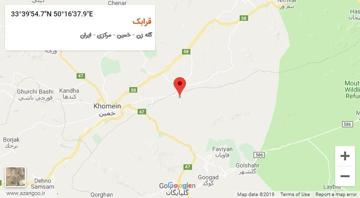 روستای قرابک بر روی نقشه