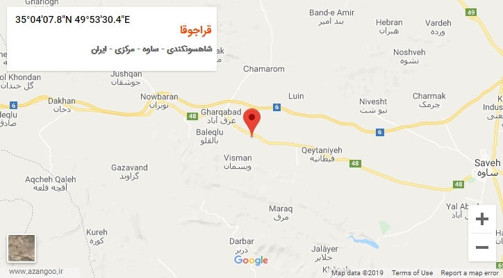 روستای قراجوقا بر روی نقشه
