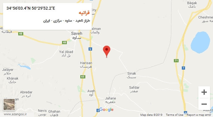 روستای قراتپه بر روی نقشه