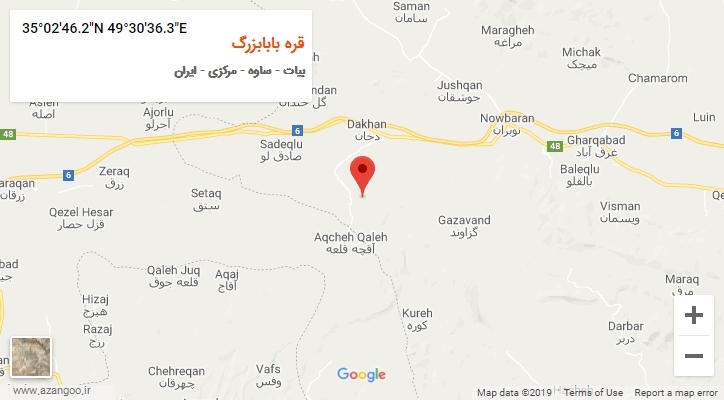 روستای قره بابابزرگ بر روی نقشه