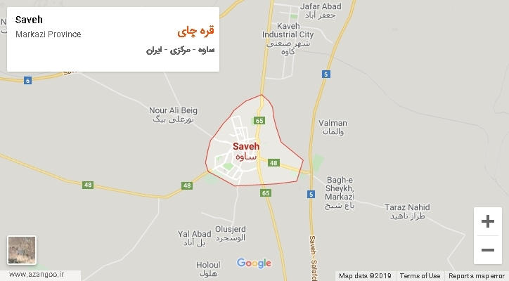 دهستان قره چای بر روی نقشه