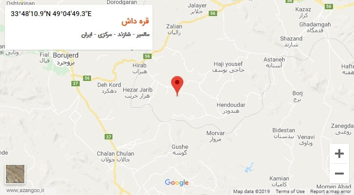 روستای قره داش بر روی نقشه