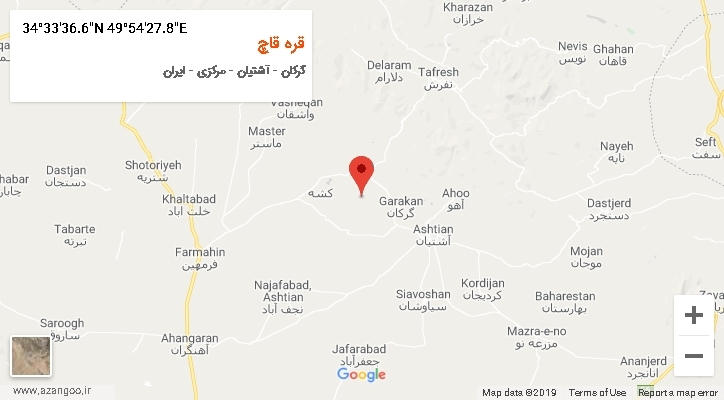 روستای قره قاچ بر روی نقشه