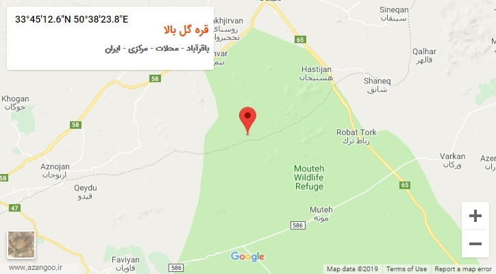 روستای قره گل بالا بر روی نقشه