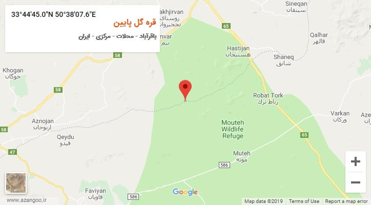 روستای قره گل پایین بر روی نقشه