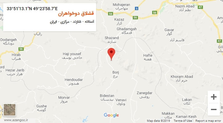 روستای قشلاق دوخواهران بر روی نقشه