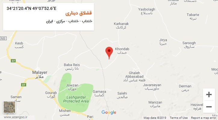 روستای قشلاق دیناری بر روی نقشه