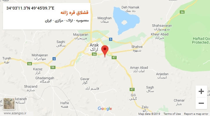 روستای قشلاق قره زاغه بر روی نقشه