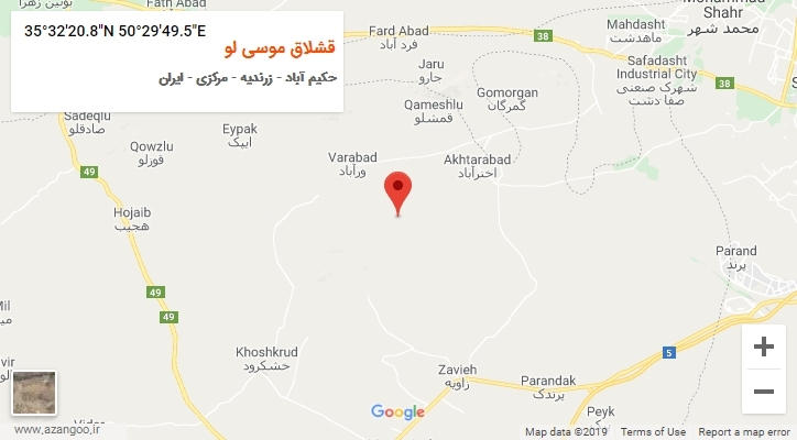 روستای قشلاق موسی لو بر روی نقشه