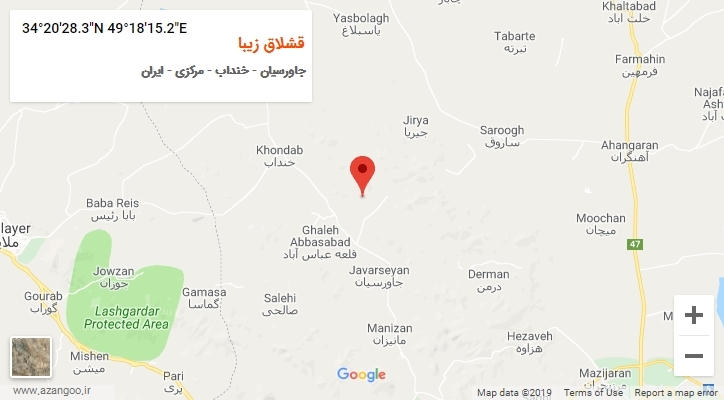روستای قشلاق زیبا بر روی نقشه