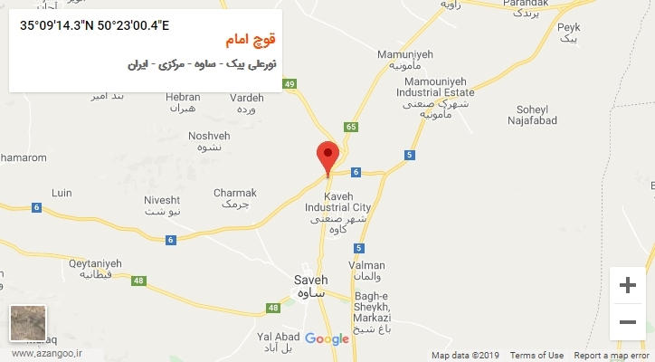 روستای قوچ امام بر روی نقشه