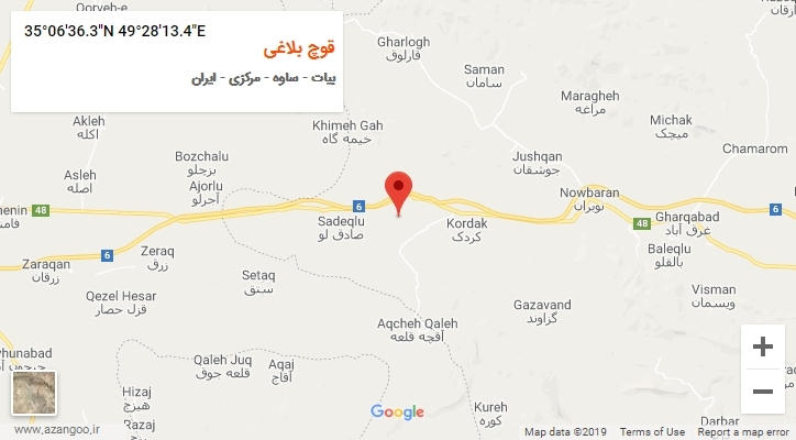 روستای قوچ بلاغی بر روی نقشه