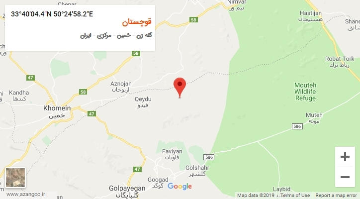 روستای قوچستان بر روی نقشه