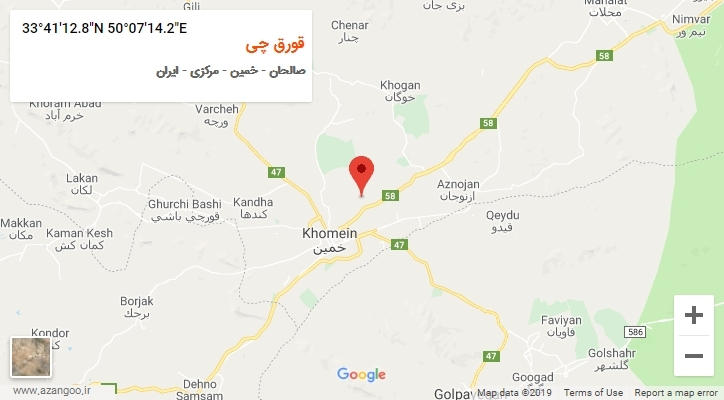 روستای قورق چی بر روی نقشه
