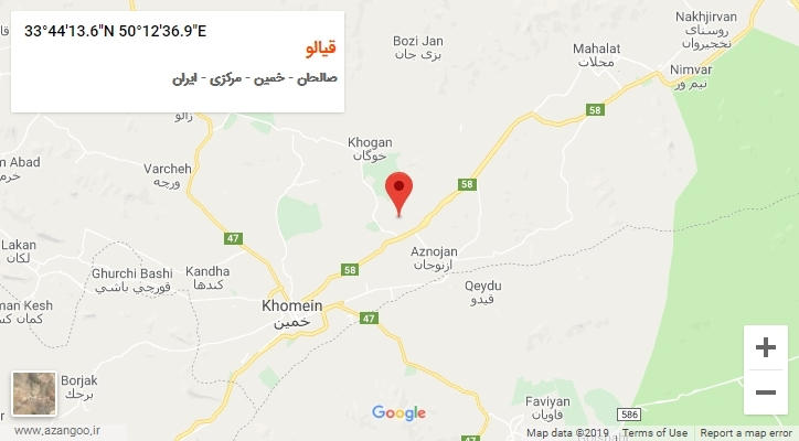 روستای قیالو بر روی نقشه